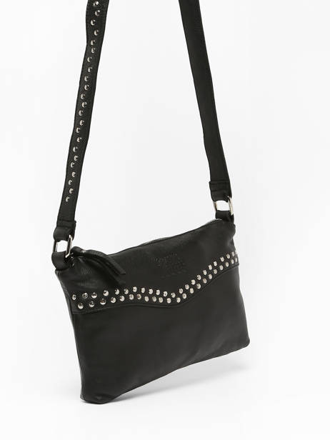 Sac BandouliÃ¨re Glam Cuir Basilic pepper Noir glam BGLA68 vue secondaire 2