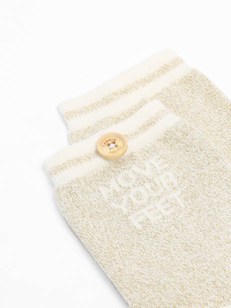 Chaussettes Cabaia Or socks women MOVEYOUR vue secondaire 1