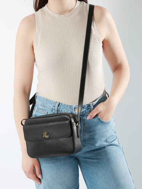 Sac BandouliÃ¨re Dryden Cuir Lauren ralph lauren Noir dryden 31926645 vue secondaire 1