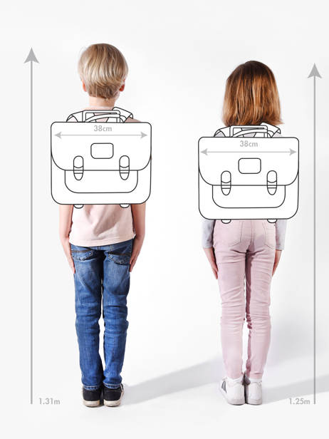 Cartable Ã  Roulettes 2 Compartiments Tann's Multicolore les fantaisies f 42262 vue secondaire 1