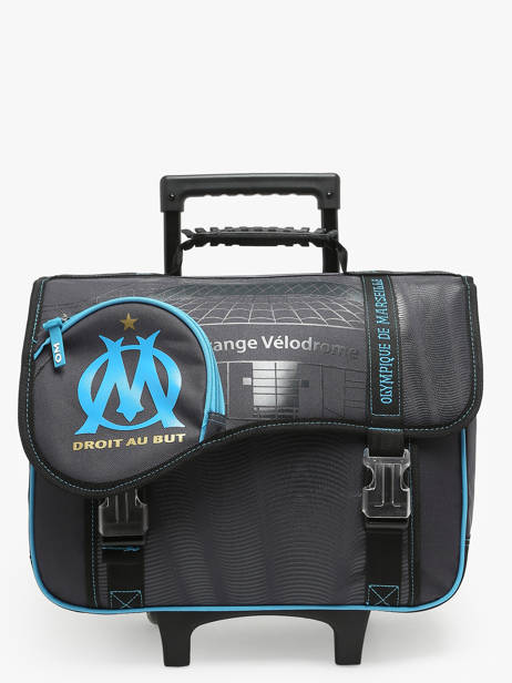 Cartable Ã  Roulettes 2 Compartiments Olympique de marseille Noir om 23CO203A