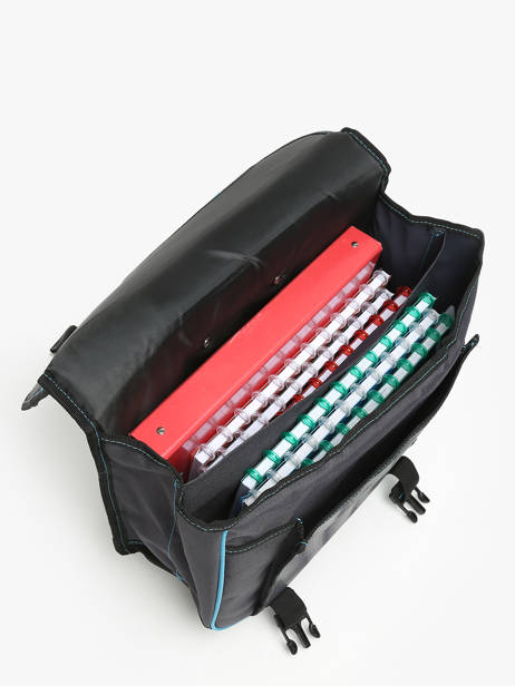 Cartable Ã  Roulettes 2 Compartiments Olympique de marseille Noir om 23CO203A vue secondaire 3