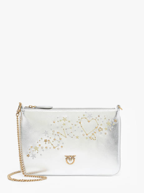 Sac BandouliÃ¨re Love Bag Icon Cuir Pinko Argent love bag icon A1YW