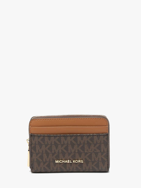 Porte-monnaie Porte-cartes Michael kors Marron jet set T4GJ6Z5B