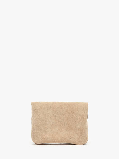 Coin Purse Leather Milano Beige velvet VE23091 other view 2