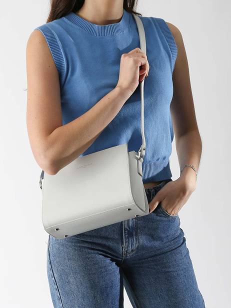 Sac BandouliÃ¨re Smooth Cuir Lancaster Gris smooth 437-02 vue secondaire 1