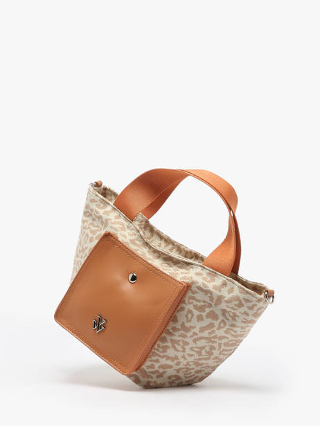 Sac PortÃ© Main Leopard Vanessa wu Marron leopard MA0134 vue secondaire 2