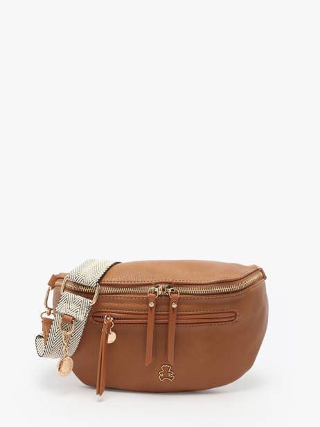 Sac Banane Lulu castagnette Marron zip YSALINE