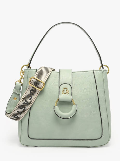 Sac Porté épaule Anneau Lulu castagnette Vert anneau YSABEL