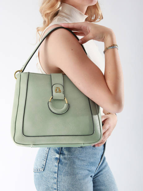 Sac Porté épaule Anneau Lulu castagnette Vert anneau YSABEL vue secondaire 1