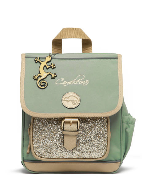 1 Compartment Backpack Cameleon Green vintage fantasy SD30 other view 7