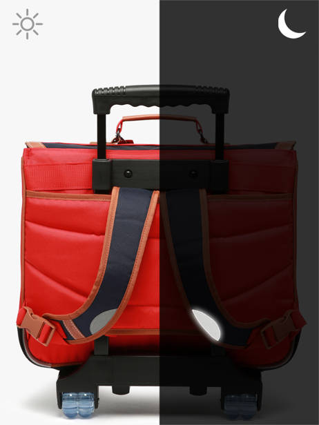 Cartable à Roulettes 2 Compartiments Tann's Rouge les fantaisies g 43124 vue secondaire 6