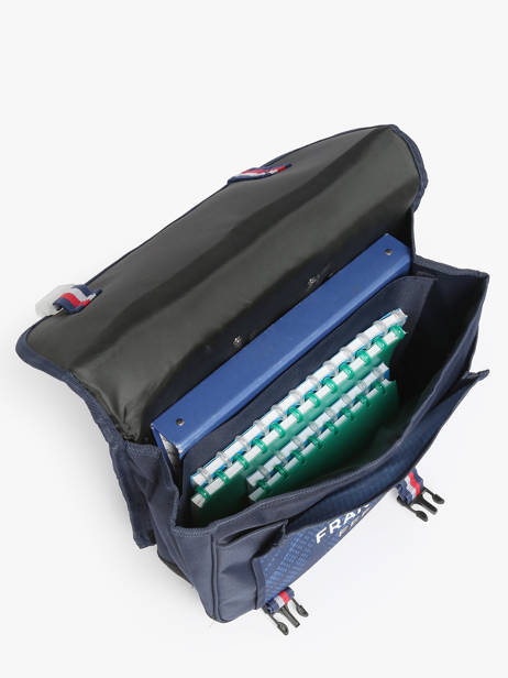Cartable à Roulettes 2 Compartiments Federat. france football Bleu fff 25BX203A vue secondaire 3