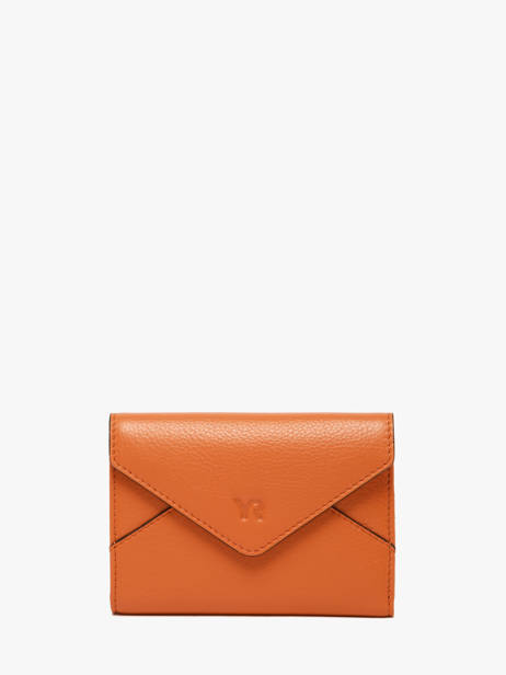 Portefeuille Cuir Yves renard Orange enveloppe 29223