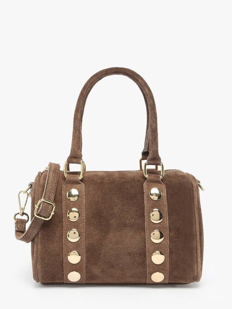 Sac à Main Velvet Cuir Milano Marron velvet VE25066