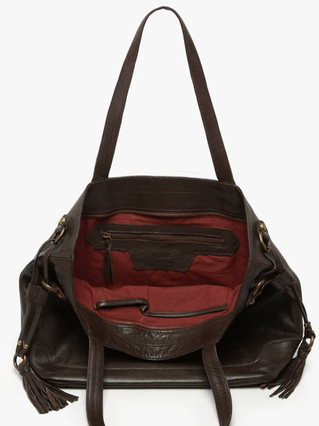 Sac Porté épaule A4 Cow Cuir Basilic pepper Marron cow 155N vue secondaire 3