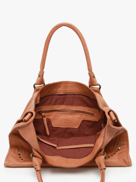 Sac à Main Glam Eyelet Cuir Basilic pepper Marron glam eyelet BGLE31 vue secondaire 3