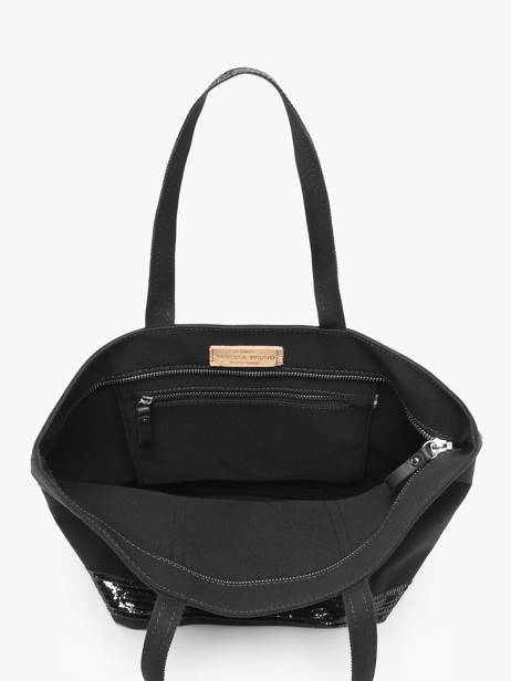 Sac Porté Main Cabas Coton Vanessa bruno Noir cabas 1V40378 vue secondaire 3