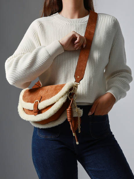 Sac Bandoulière Alpin Cuir Etrier Marron alpin EALP050S vue secondaire 1