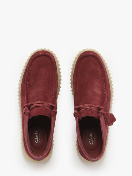 Chaussures Derbies Montante Torhill En Cuir Clarks Rouge men 26183423 vue secondaire 4