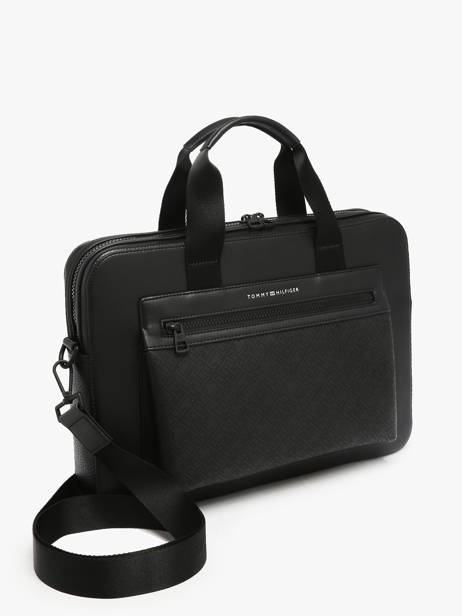 Porte Documents (main) Tommy hilfiger Noir monogram AM13835 vue secondaire 2