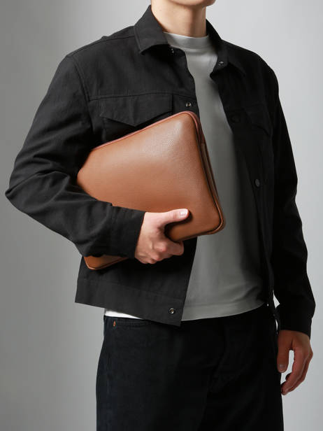 Housse Ordinateur Pc 13'' Flandres Cuir Etrier Marron flandres EFLA8833 vue secondaire 1