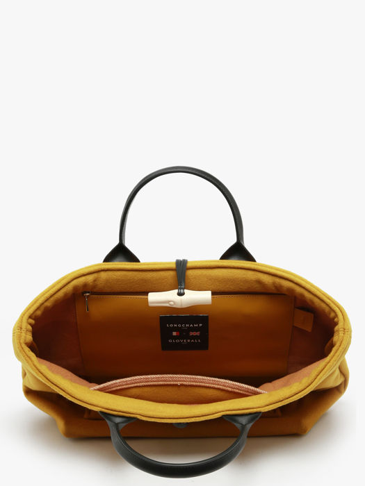 Longchamp Le roseau toile duffle coat Sacs porté main Jaune