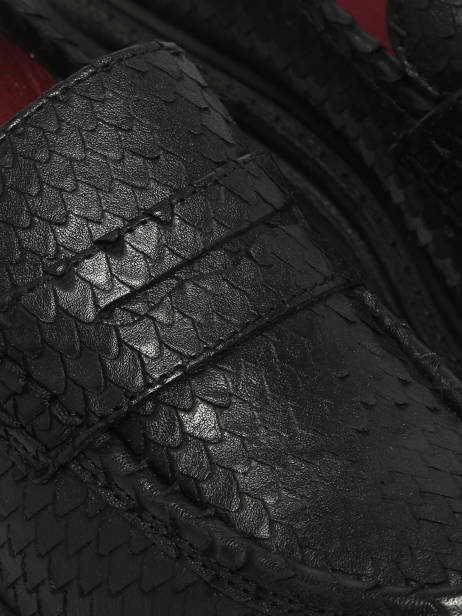 Mocassins En Cuir Aliwell Noir women A0234 vue secondaire 3