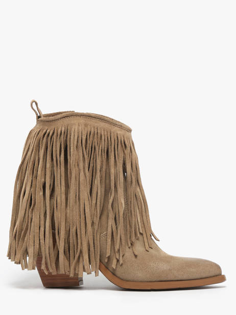 Santiags En Cuir Metisse Beige women XD2125