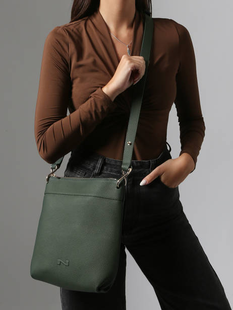 Sac Bandoulière Tiki Mini Cuir Nathan baume Vert victoria N1910586 vue secondaire 1