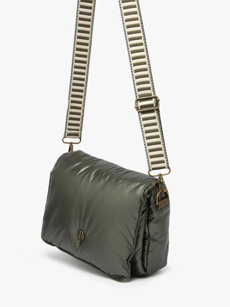 Sac Bandoulière Doudoune Le voyage en panier Vert doudoune AHP233 vue secondaire 2