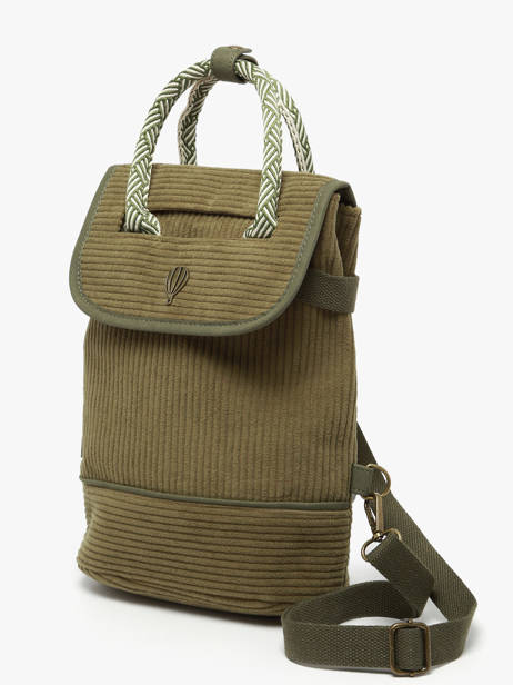 Sac à Dos Le voyage en panier Vert velours AHP241 vue secondaire 2