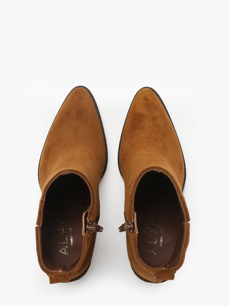 Bottines à Talon En Cuir Alpe Marron women 54511101 vue secondaire 3