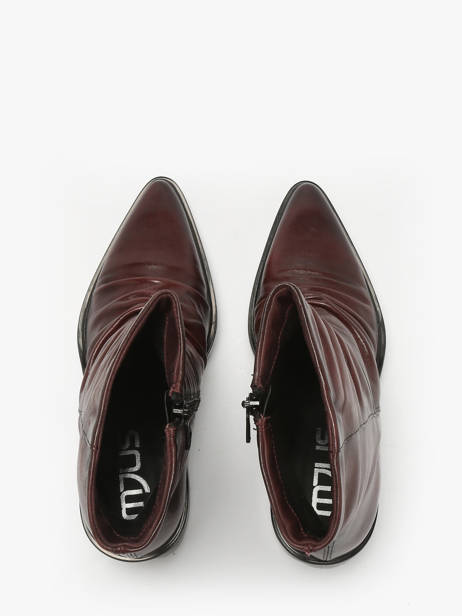 Bottines à Talon En Cuir Mjus Rouge women L39205 vue secondaire 3