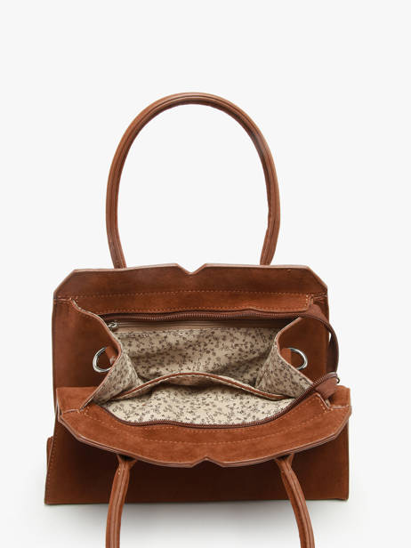 Sac Porté Main Velvet Miniprix Marron velvet F7510 vue secondaire 2