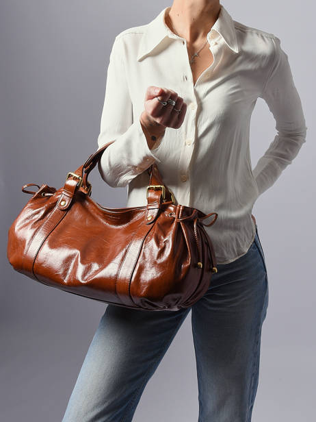 Sac Porté épaule Premium Cuir Gerard darel Marron premium DCS01419 vue secondaire 1