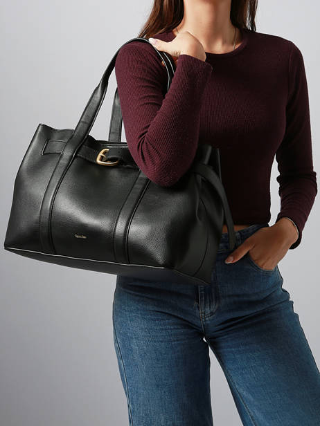 Sac Porté épaule Buckle Calvin klein jeans Noir buckle 4F3294G vue secondaire 1