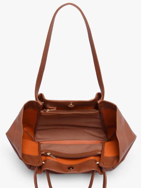 Sac Porté épaule Foulonne Double Louisa Cuir Lancaster Marron foulonne double louisa 90 vue secondaire 2