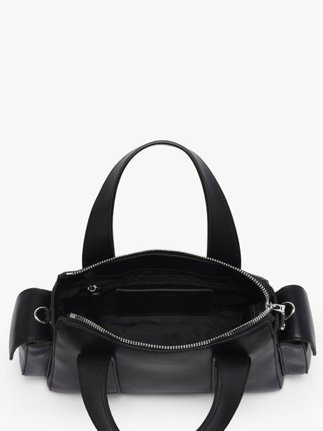 Sac Porté Main Signature Logo Strap Polyurethane Calvin klein jeans Noir signature logo strap 4F3291G vue secondaire 2