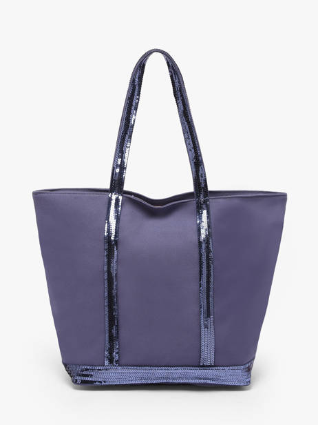 Sac Porté Main Cabas Coton Vanessa bruno Violet cabas 1V40378 vue secondaire 4
