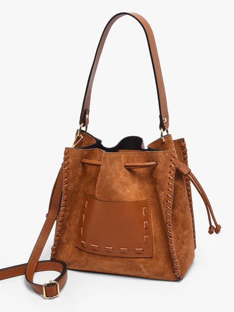 Sac Porté Main Velvet Caviar Cuir Milano Marron velvet caviar VC25113 vue secondaire 2