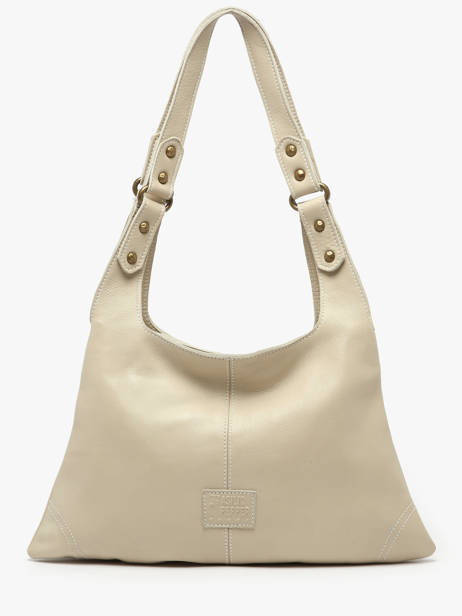 Sac Porté épaule Seam Cuir Basilic pepper Beige seam BSEA05
