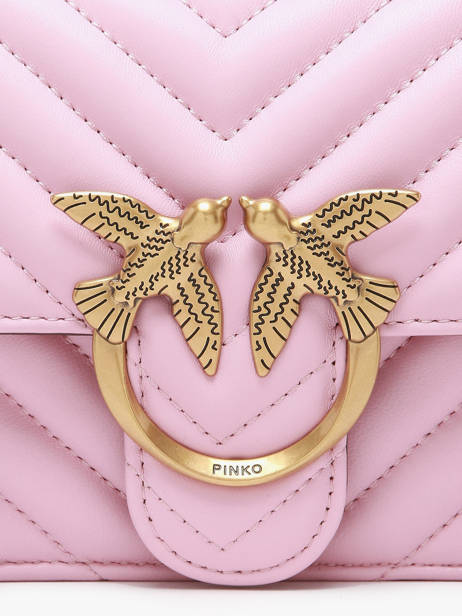 Sac Bandoulière Love Bag Quilt Cuir Pinko Rose love bag quilt A0GK vue secondaire 3