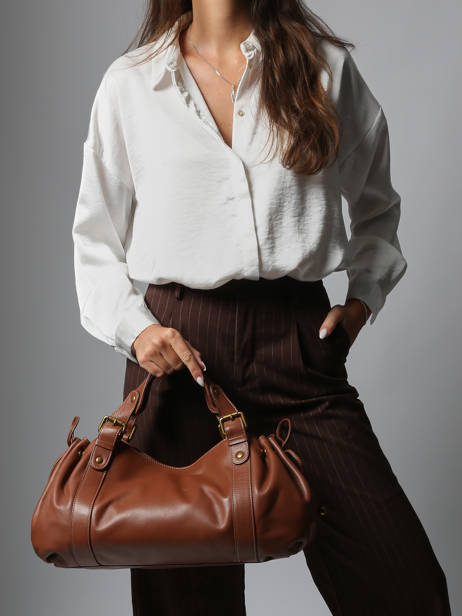 Sac 24h  Icone Cuir Gerard darel Marron icone DDS01410 vue secondaire 1