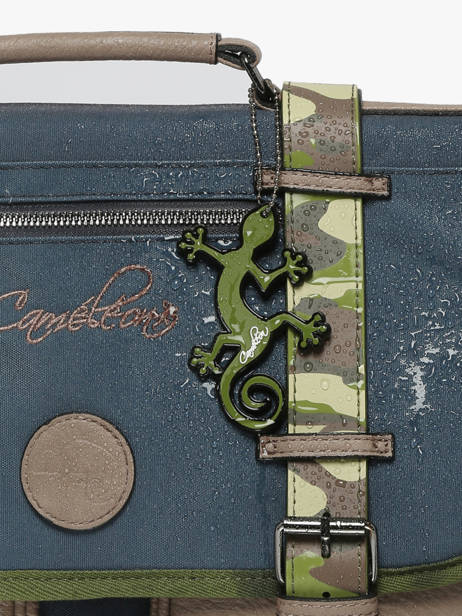 Cartable 2 Compartiments Cameleon Bleu vintage urban 27 vue secondaire 6