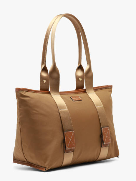 Sac Cabas Zippé M Mistral Rollable Nylon Et Cuir Lancel Marron mistral A13995 vue secondaire 1