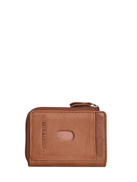 Porte-monnaie Arthur Johany Cuir Arthur & aston Marron johany 946 vue secondaire 2