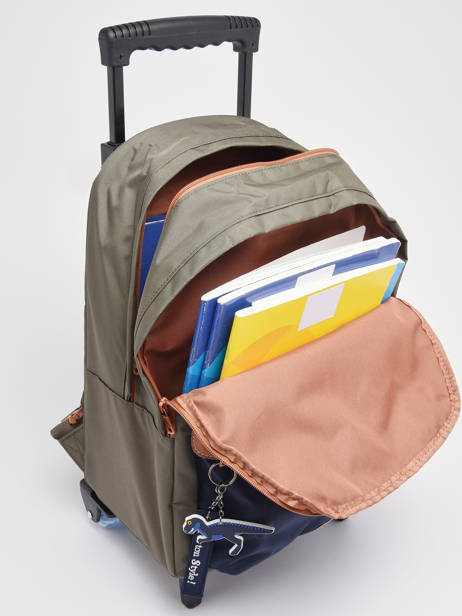 Sac A Dos Ã  Roulettes 2 Compartiments Tann's Vert les fantaisies g 73127 vue secondaire 2