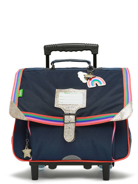 Cartable Ã  Roulettes 2 Compartiments Tann's Bleu les fantaisies f 42323